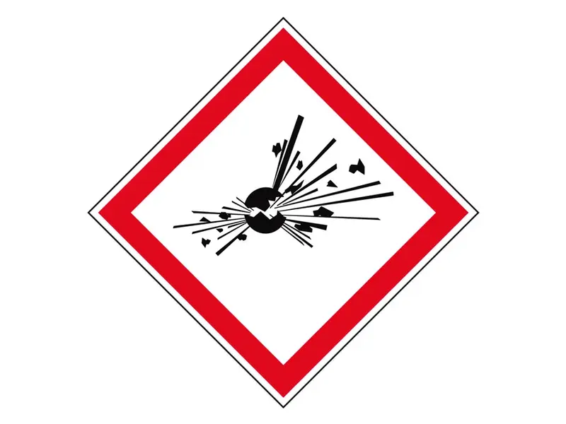 Explosion hazard sticker PIC 1801 100x100 mm