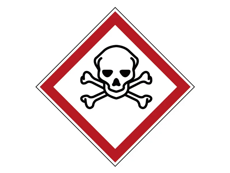 Sticker giftig PIC 1809 70x70 mm