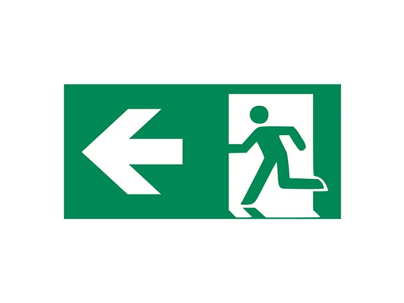 Emergency exit sticker left A270/E001 297x148 mm