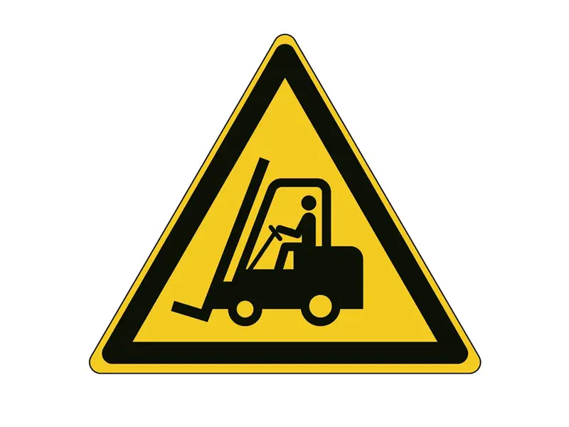 Transport vehicle warning sticker W014 100 mm