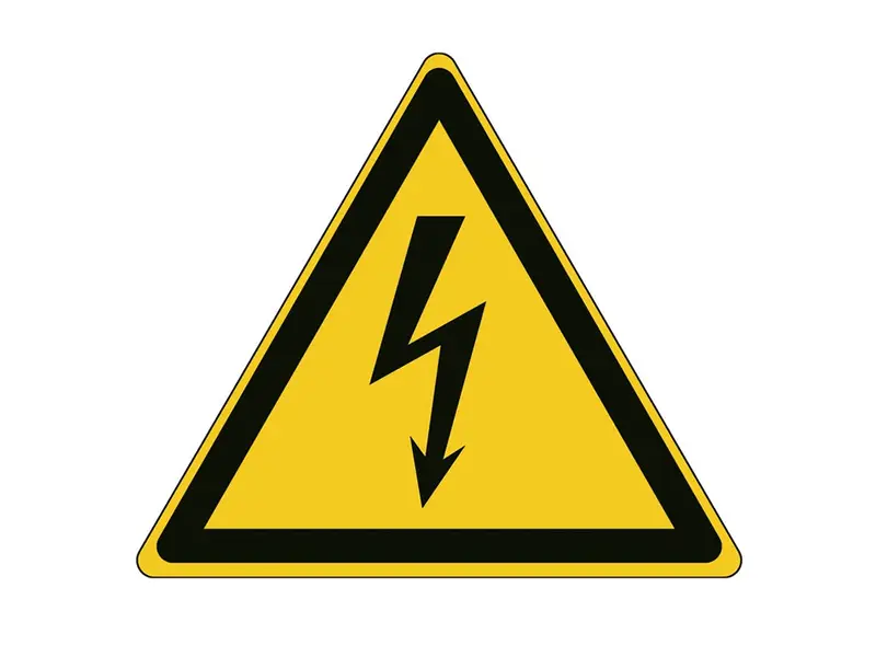 Étiquette de danger de tension électrique W012 315 mm