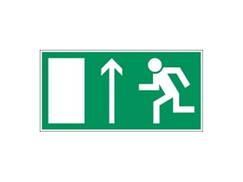 Sticker direction emergency exit PIC 363 297x148 mm