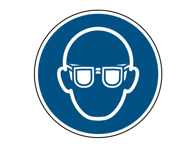 Eye protection sticker required M004 ø24 mm