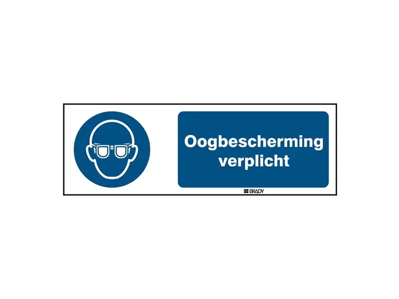 Autocollant de protection oculaire requis M004 150x50 mm