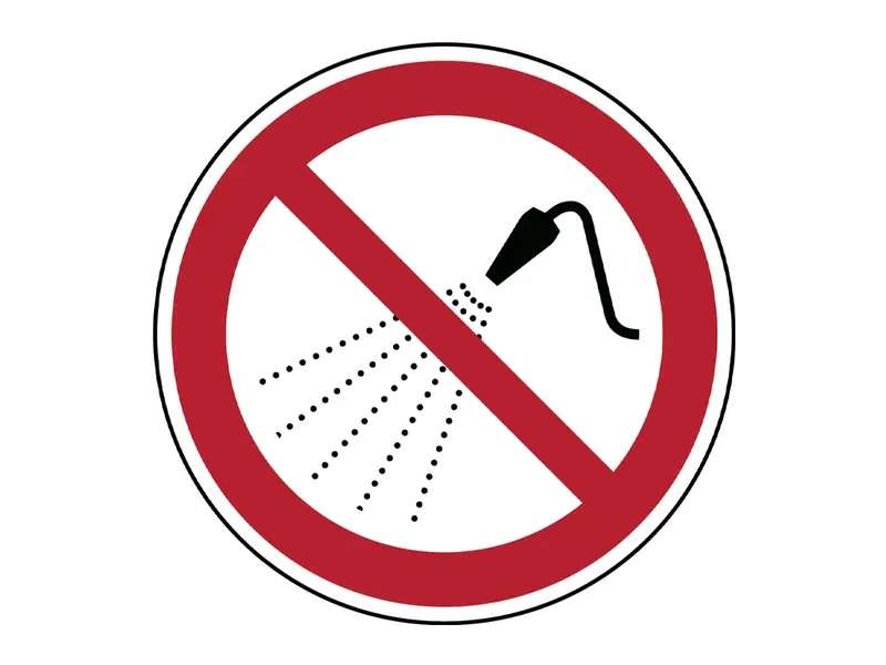 Do not spray sticker with water P016 B-862 ø200 mm