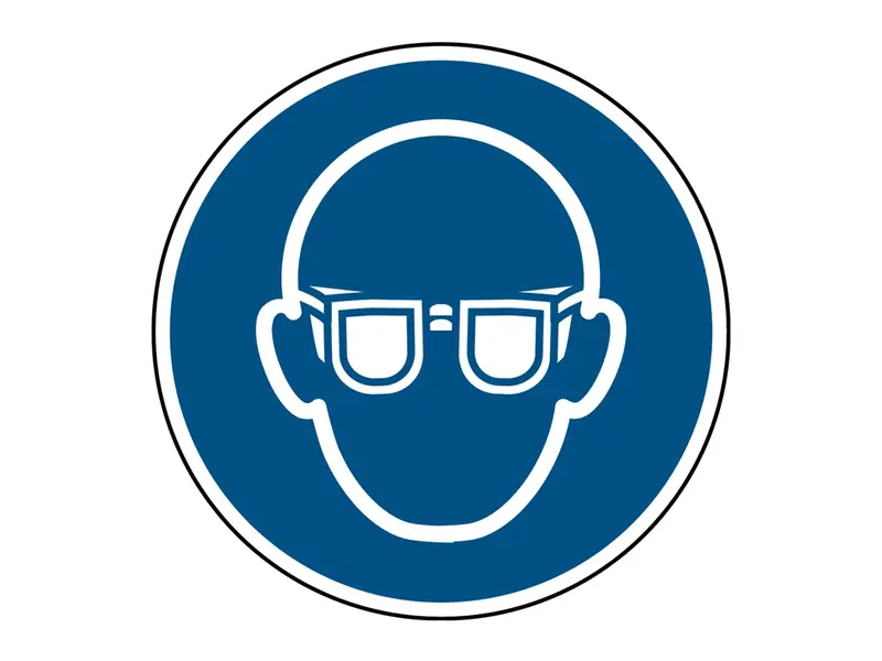 Eye protection sticker required M004 B-863 ø100 mm
