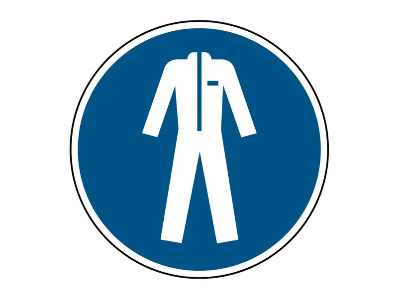 Sticker beschermkledij verplicht M010 B-862 ø200 mm
