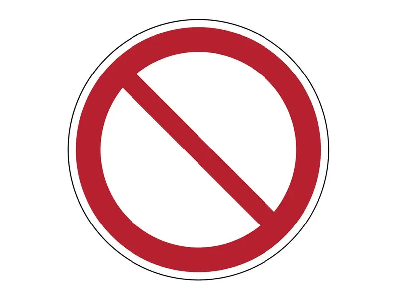 Sticker verbodsteken P001 B-862 ø200 mm