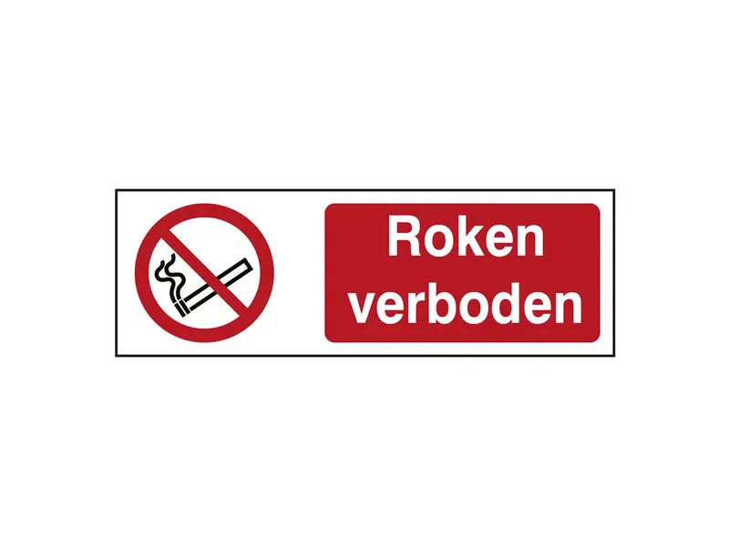 No smoking sticker P002 B-862 150x50 mm