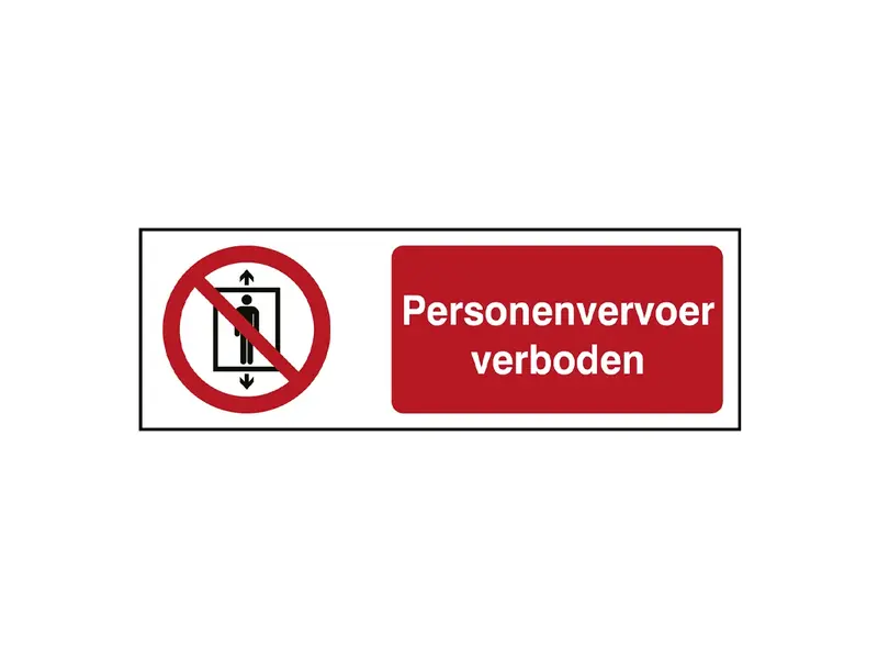 Autocollant « Transport de passagers interdit » P027 B-862 450x150 mm