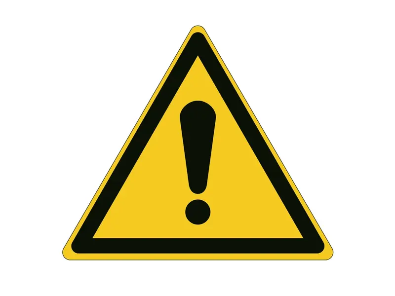 Warning sticker W001 B-862 315 mm