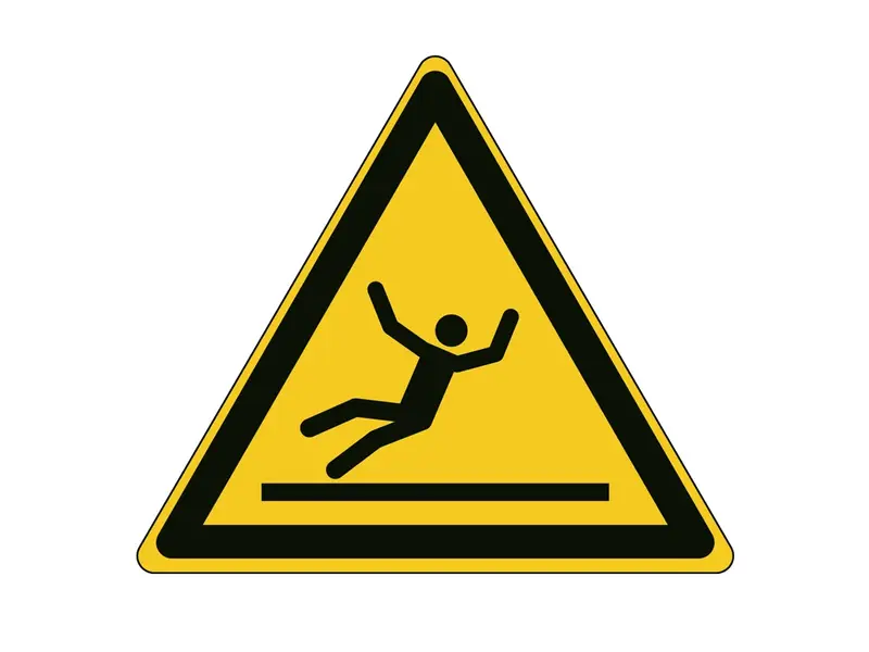 Slippery Surface Warning Sticker W011 B-863 100 mm