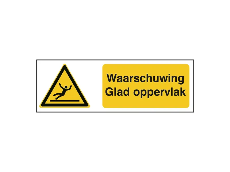 Slippery Surface Warning Sticker W011 B-862 150x50 mm