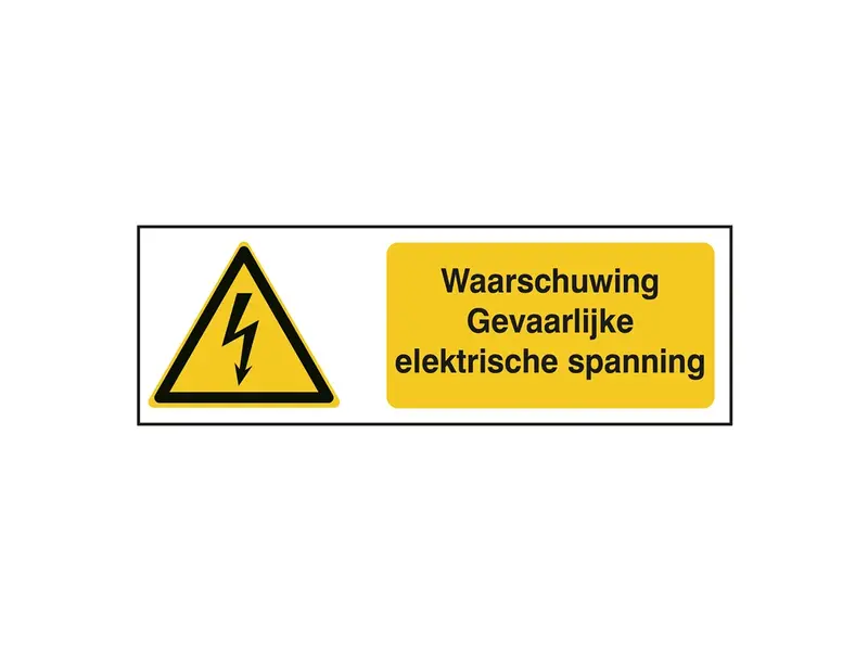 Dangerous electrical voltage sticker W012 B-862 450x150 mm