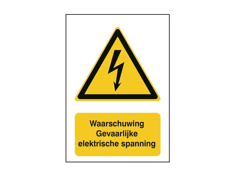 Dangerous electrical voltage sticker W012 B-862 148x210 mm