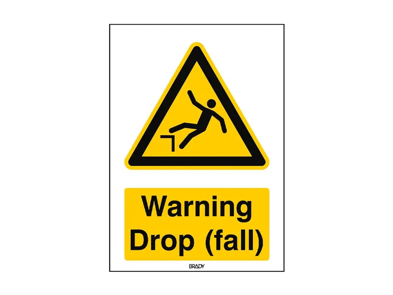 Sticker warning: drop (fall) W008 B-863 297x420 mm