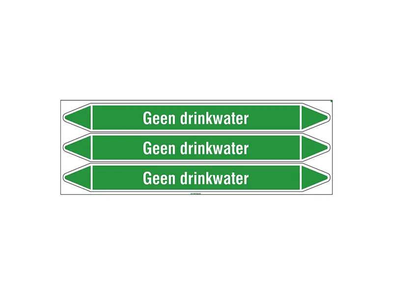 Marqueur de canalisation pour eau non potable 355 x 37 mm B-7541 blanc sur vert