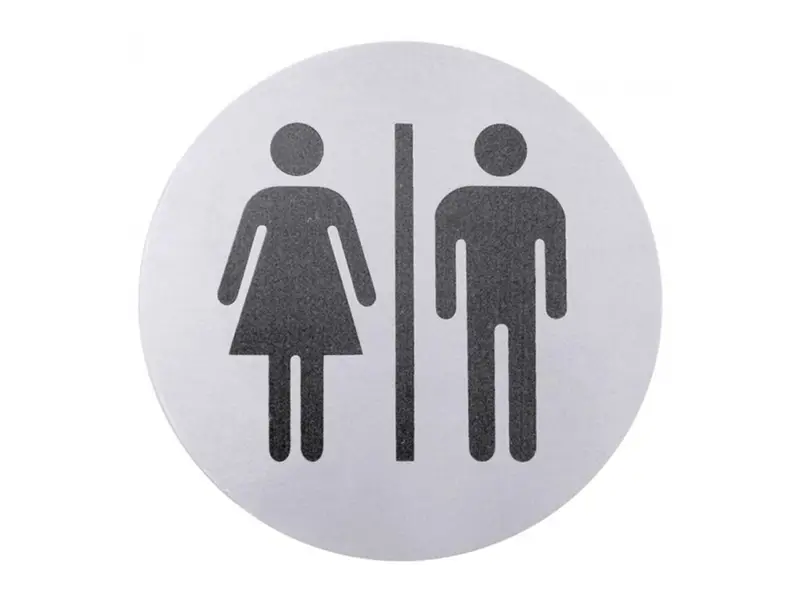 Bord toilet heren/dames RVS 18/10 ø75 mm