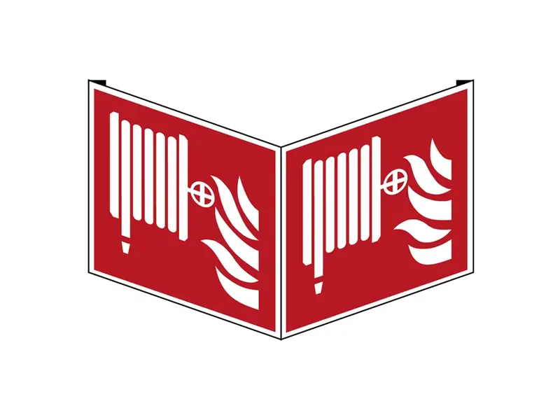 Fire hose sign F002 panoramic PVC 203x203 mm