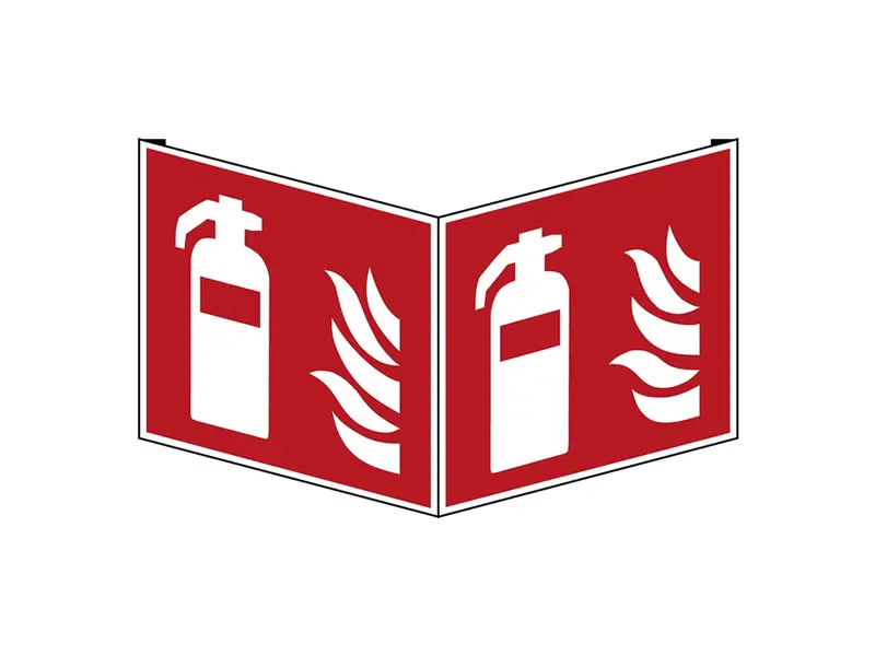 Fire extinguisher sign F001 panoramic PVC 318x318 mm