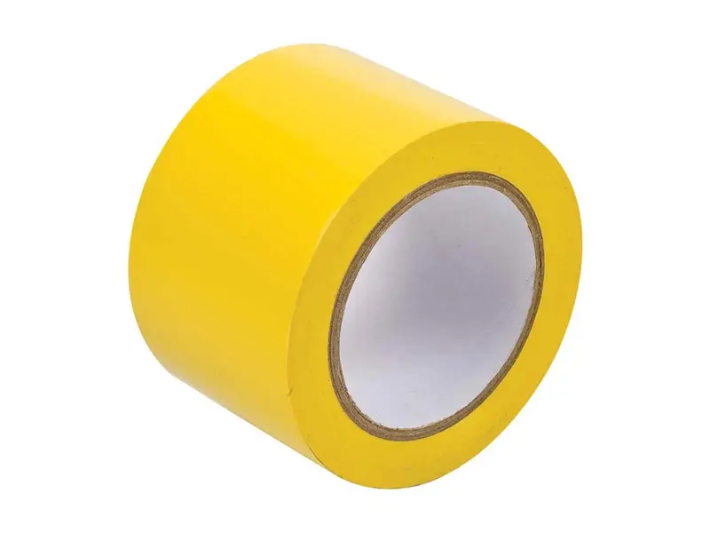 Afbakeningstape vinyl 50 mm geel