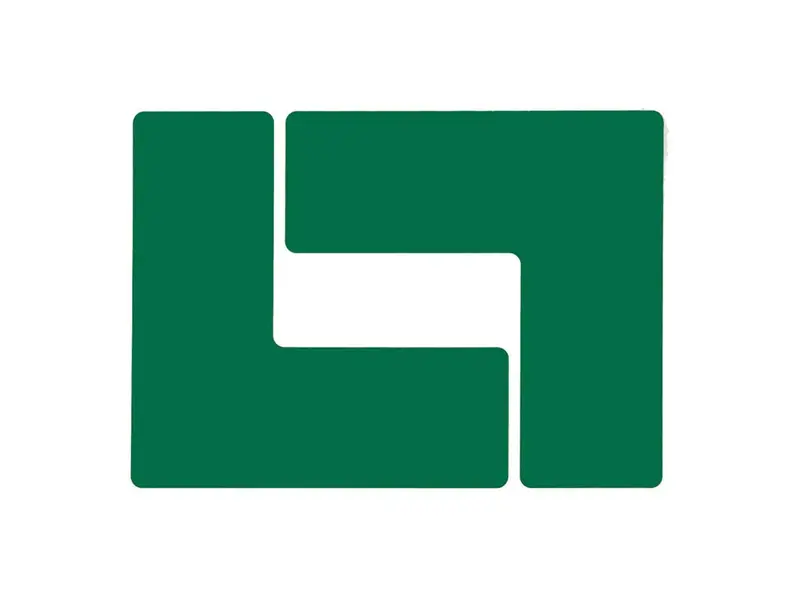 Marqueur d'angle L Toughstripe Polyester 50,8 x 127 mm vert
