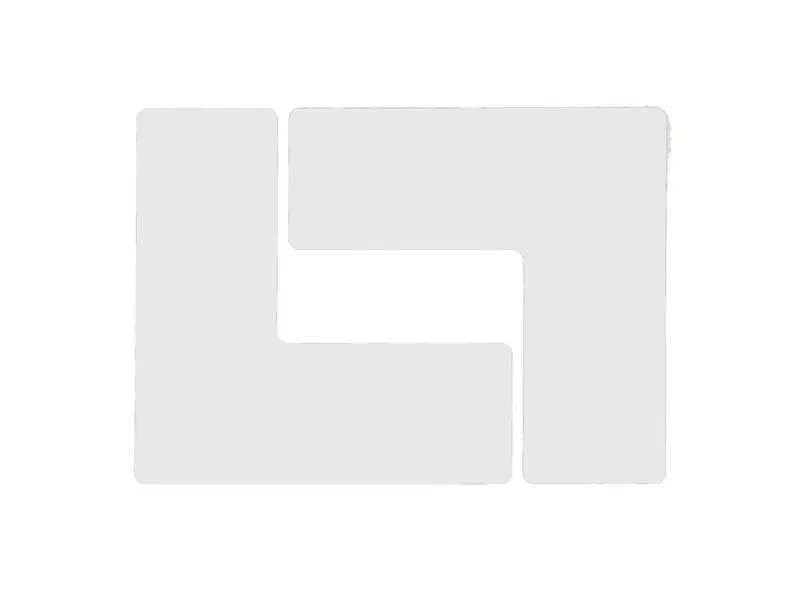 Corner marker L Toughstripe Polyester 50.8x127 mm white