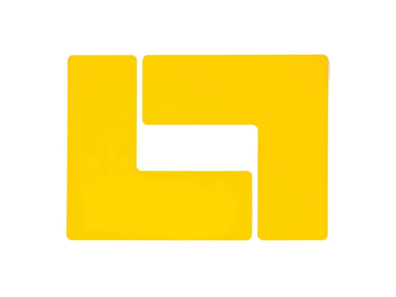 Marqueur d'angle L ToughStripe 76,20 x 203,20 mm jaune