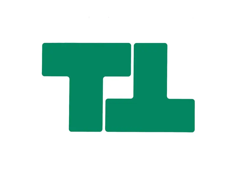 Point de jonction T Toughstripe Polyester 50,8 x 127 mm vert