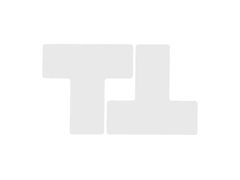 Point de jonction T Toughstripe Polyester 50,8 x 127 mm blanc