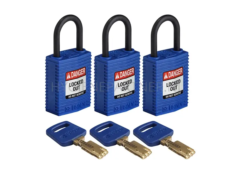 Brady 150192 SafeKey Compact Nylon veiligheidssloten Danger Locked Out blauw