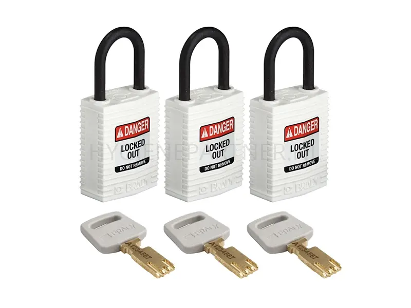 Brady 150197 SafeKey Compact Nylon veiligheidssloten Danger Locked Out wit