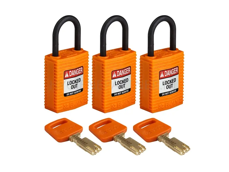 Brady 150194 SafeKey Compact Nylon veiligheidssloten Danger Locked Out oranje