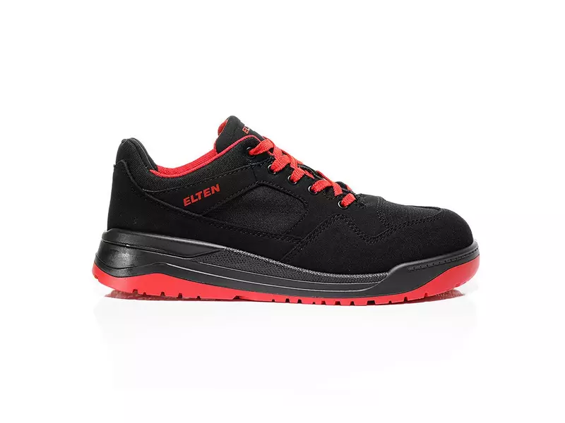 Chaussure de sécurité basse Elten Maverick noire et rouge S3 SRC ESD taille 40