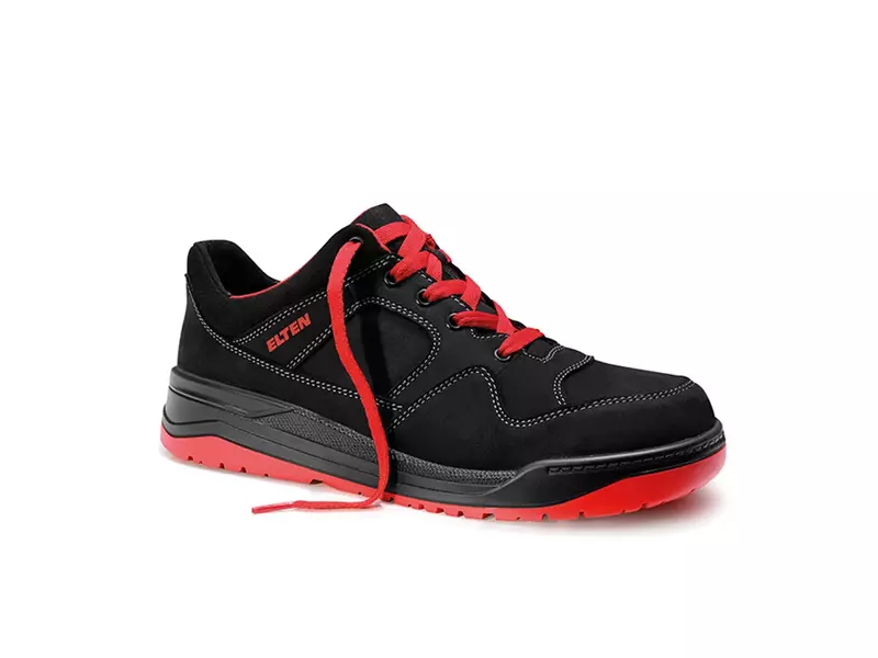 Chaussure de sécurité basse Elten Maverick noire et rouge S3 SRC ESD taille 40