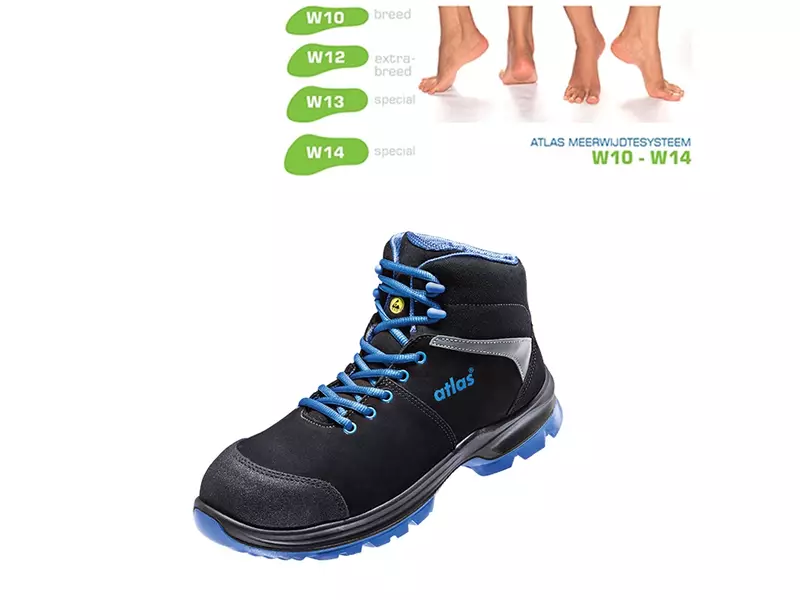 Chaussure de sécurité Atlas SL 80 BLEUE S2 ESD SRC W10 taille 49