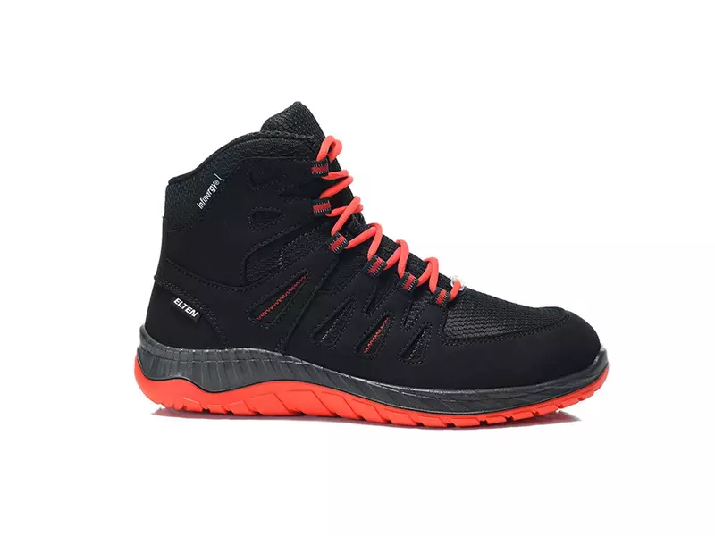 Elten Maddox Black-red mid safety shoe S3 SRC ESD size 40