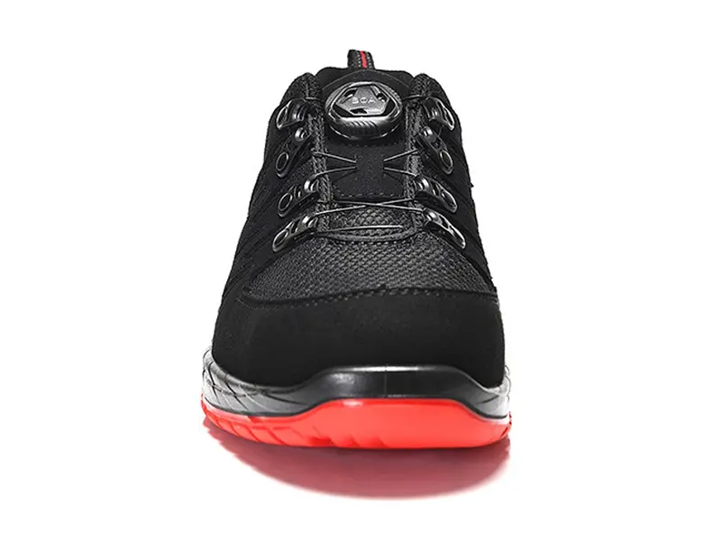 Chaussure de sécurité basse Elten Maddox noire et rouge, fermeture BOA, S3 SRC ESD, pointure 35