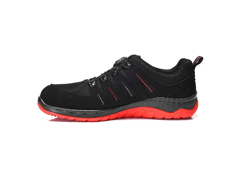 Chaussure de sécurité basse Elten Maddox noire et rouge, fermeture BOA, S3 SRC ESD, pointure 35