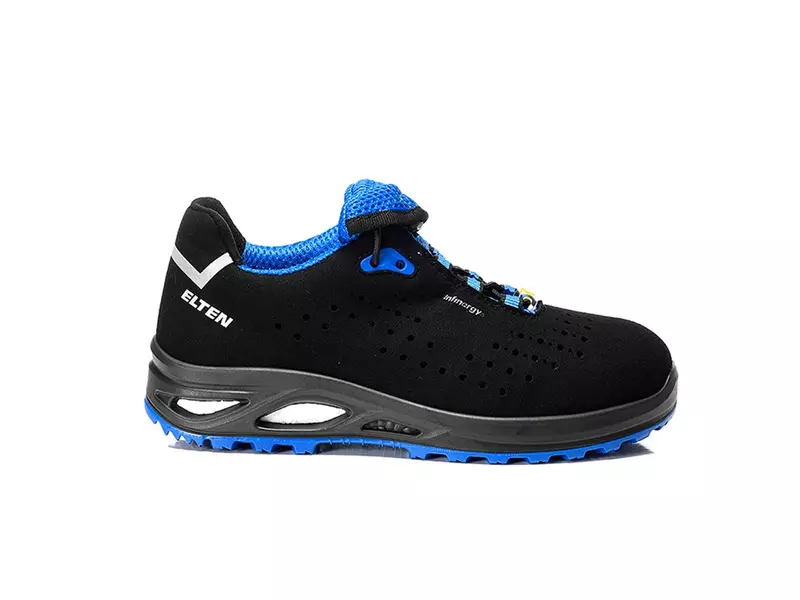Chaussure de sécurité basse Elten Impulse Lady XXTL bleue S1P pour femme, SRC ESD, pointure 40