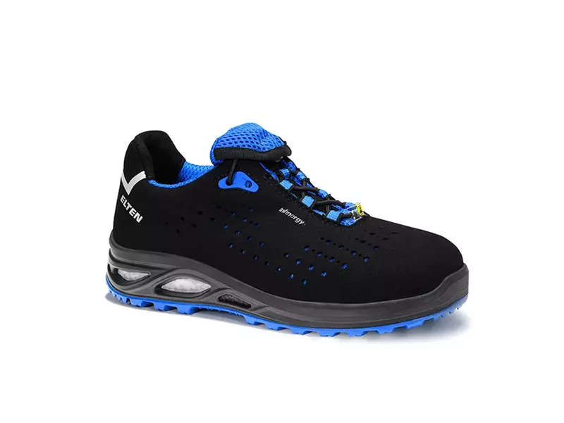 Chaussure de sécurité basse Elten Impulse Lady XXTL bleue S1P pour femme, SRC ESD, pointure 40