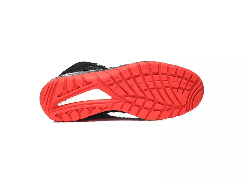 Chaussures Elten Maddox BOA noires et rouges mi-hautes S3, pointure 44