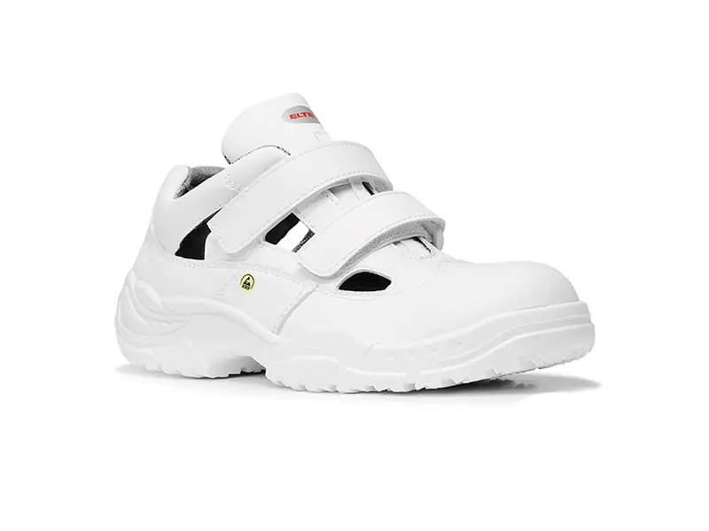Chaussure de sécurité alimentaire Elten White Easy Low ESD S1 à scratch, taille 45