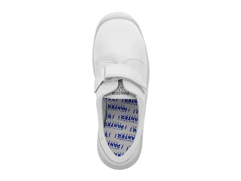 Chaussure basse Panther Diamante Totale S2 blanche à scratch, pointure 43