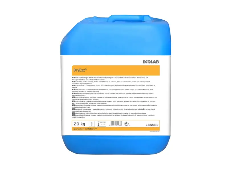 Bandes transporteuses lubrifiées à sec Ecolab DryExx