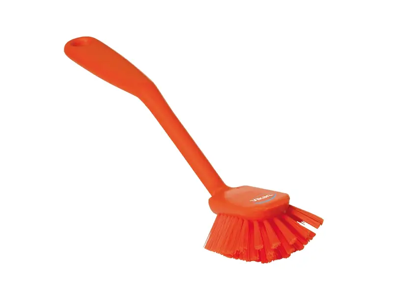 Vikan 42377 Dish brush medium with scraping edge 280 mm orange