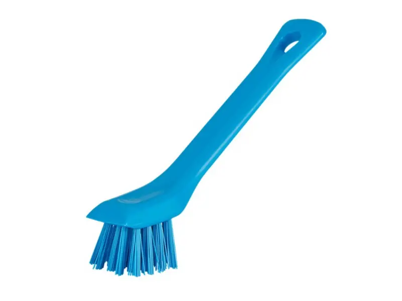 Brosse de précision Vikan 3951-3 avec racleur, dure, 150 mm, bleue