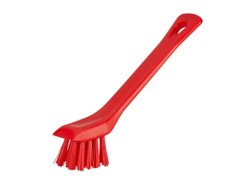 Brosse de précision Vikan 3951-4 avec racleur, dure, 150 mm, rouge