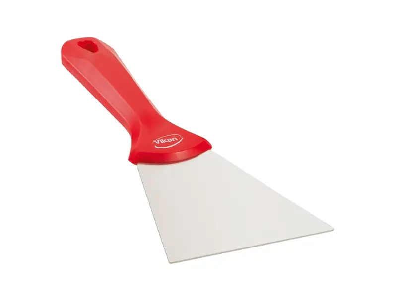Grattoir manuel Vikan 40094, lame en acier inoxydable 100 mm, rouge