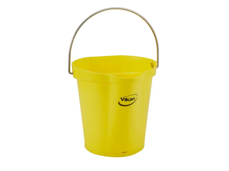 Vikan 56866 Bucket with stainless steel handle 12 liters yellow
